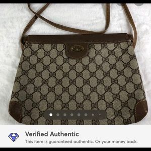 Gucci Brown PVC Crossbody Bag